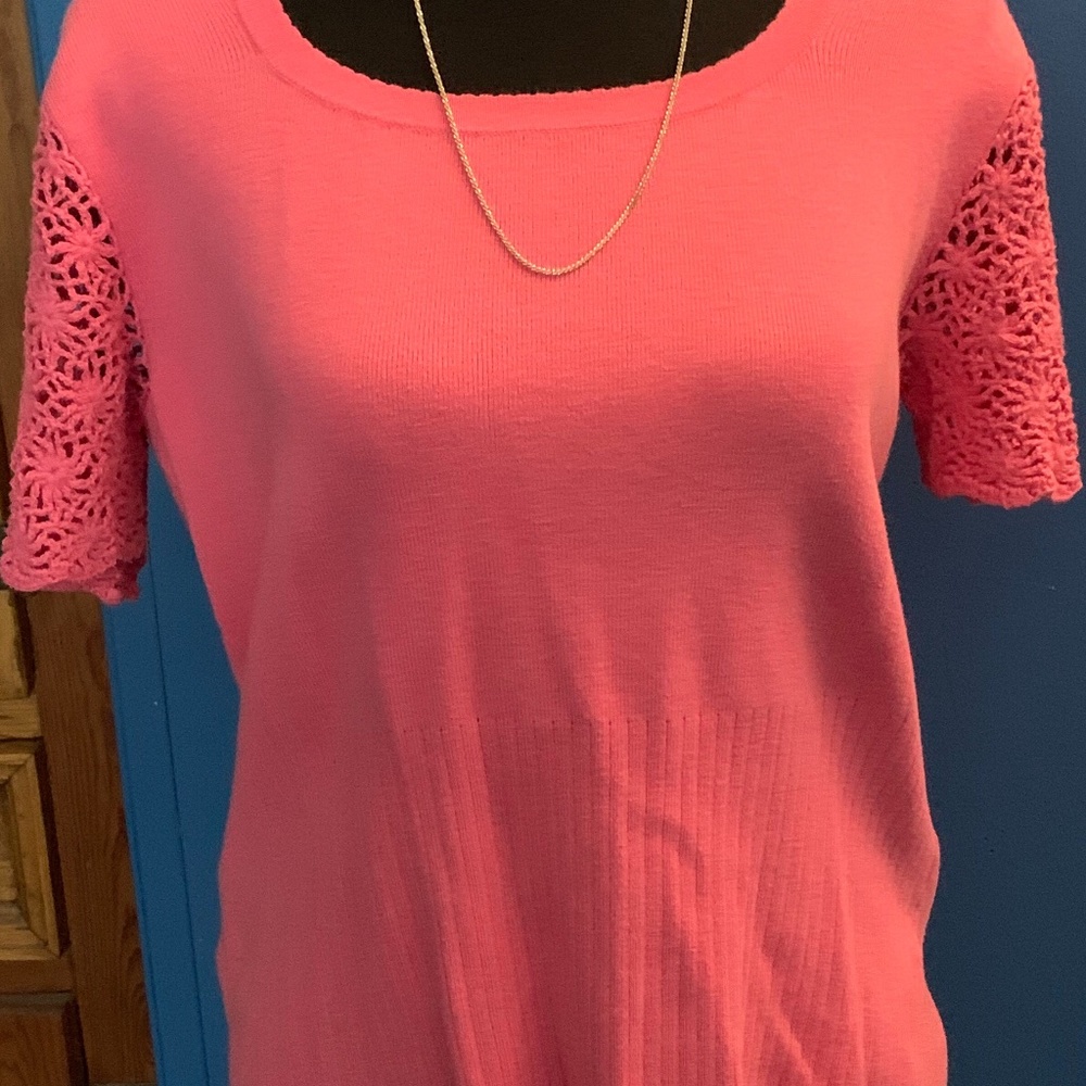 Designer original large light weight pink sweater